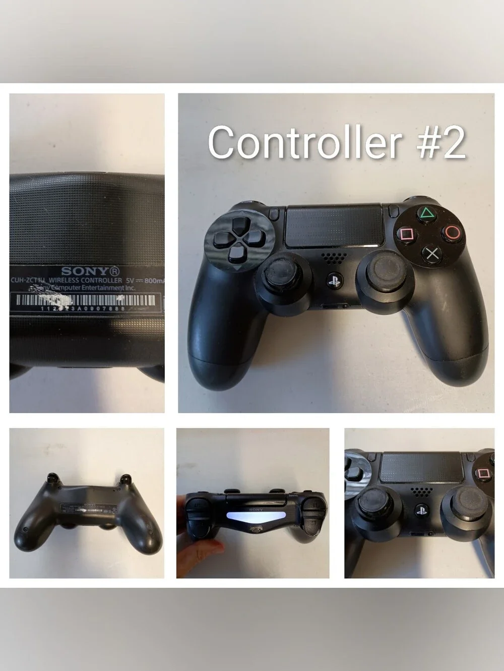 Sony Playstation 4 Bundle 500GB Black PS4 Slim Console Two Wireless Controllers